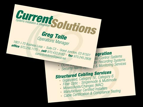 Current Solutions Business Cards